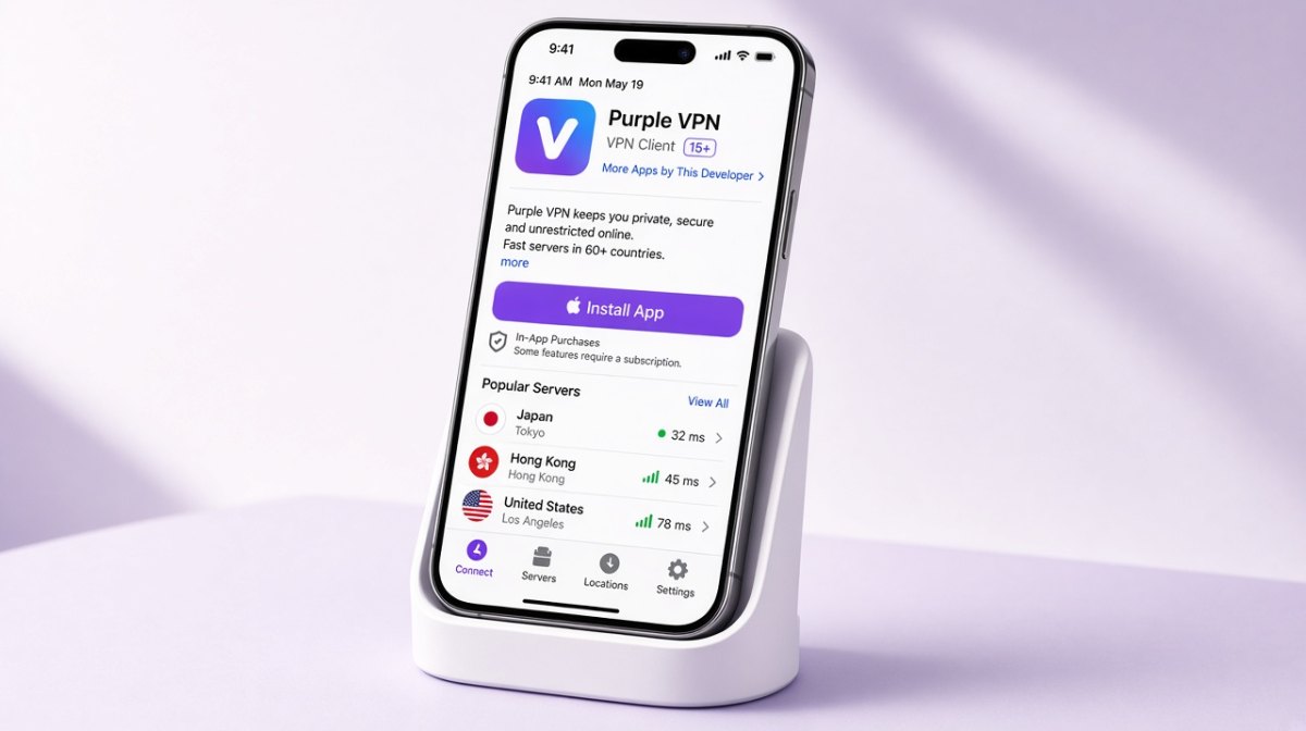 快连 APP 关注与管理界面示意